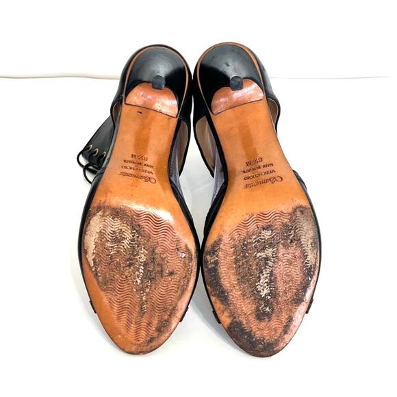 Samanta Victorian Whimsigoth Bootie Heels Size 8.5M Black Leather Witchy Punk - Picture 5 of 11